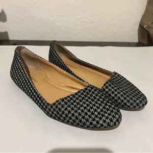 Lucky Brand Archh Flats Houndstooth Fabric Size 9